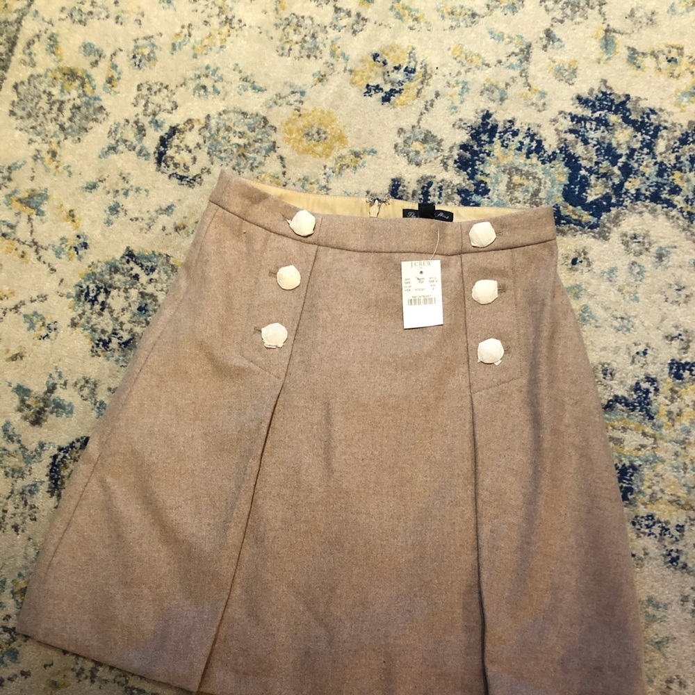 NWT! J. Crew The Pencil Skirt w/ buttons size 2